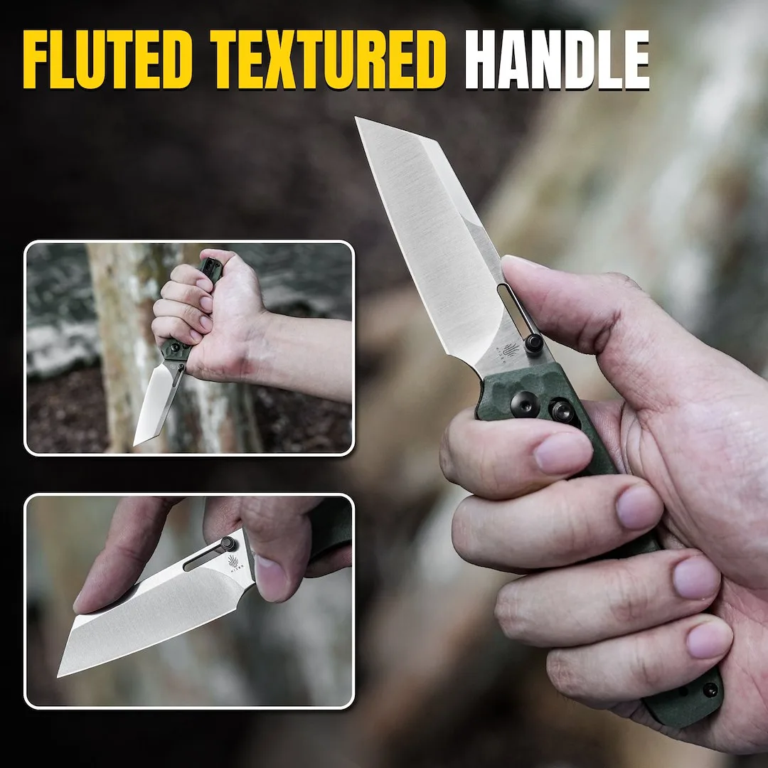 Nóż Kizer Task G10 OD Green 154CM — zdjęcie 12