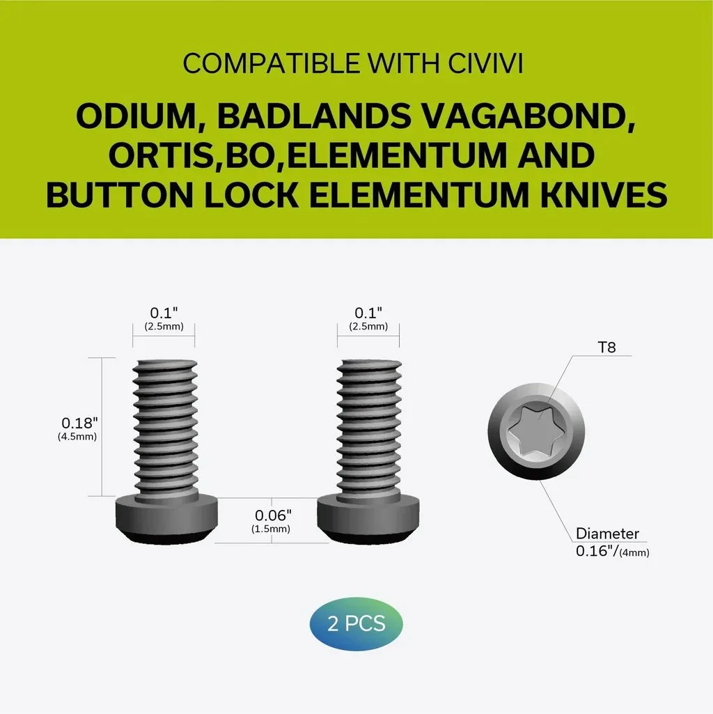 Klips CIVIVI Titanium ze śrubkami T001A — zdjęcie 7