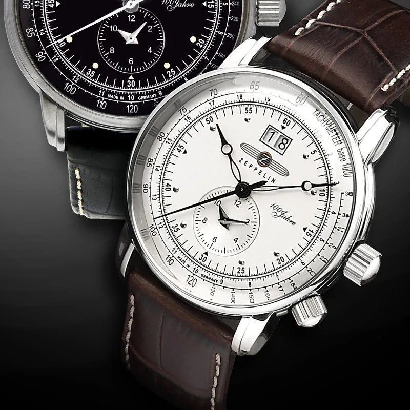 Zegarek Zeppelin 100 Jahre 76401 Quarz, 42mm — zdjęcie 2