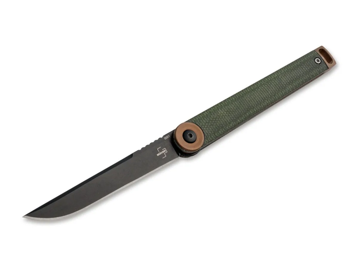 Nóż Böker Plus Kaizen Green Canvas Micarta — zdjęcie 1