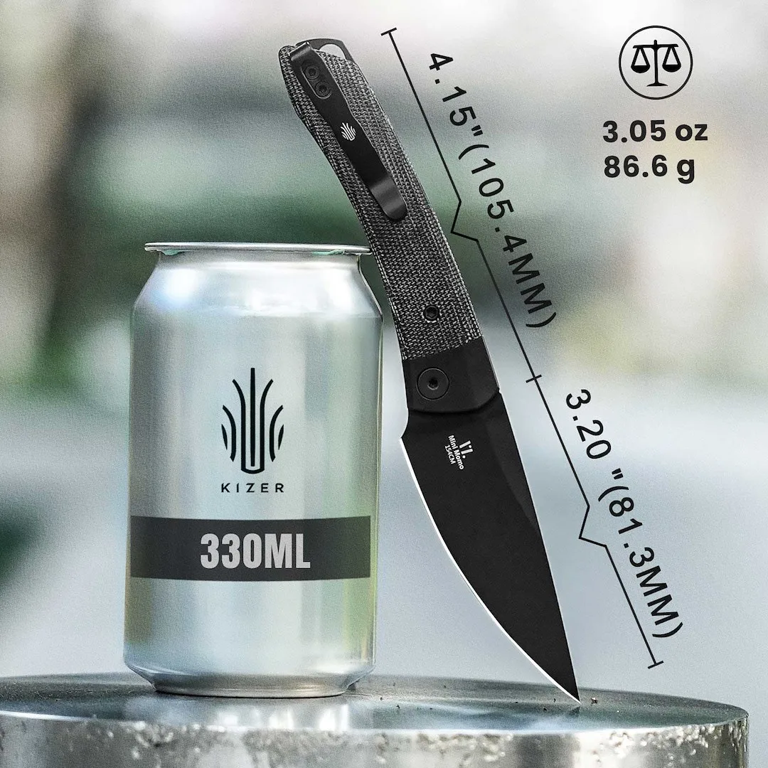 Nóż Kizer Mini Momo Aluminum+Micarta 154CM — zdjęcie 16