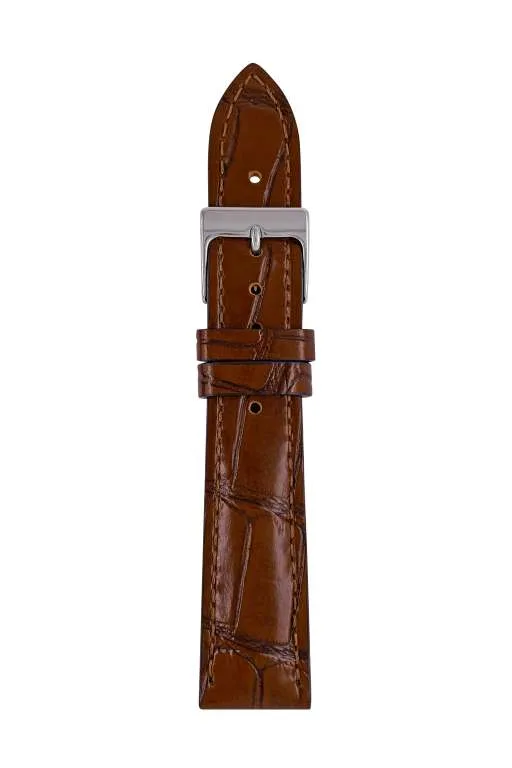 Pasek skórzany Zeppelin, brązowy 18 mm — zdjęcie 1