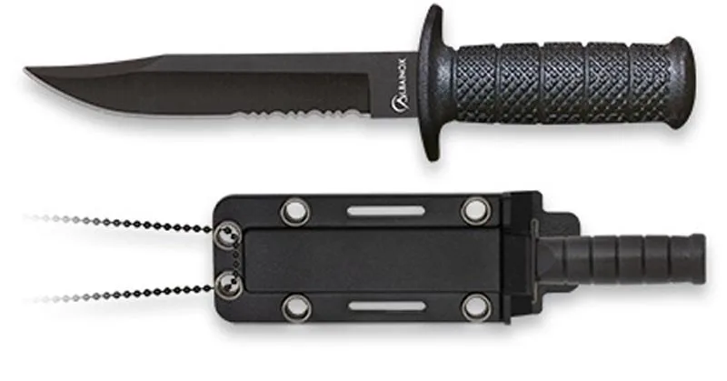 Nóż Albainox 32872 Tactical Neck Black ABS
