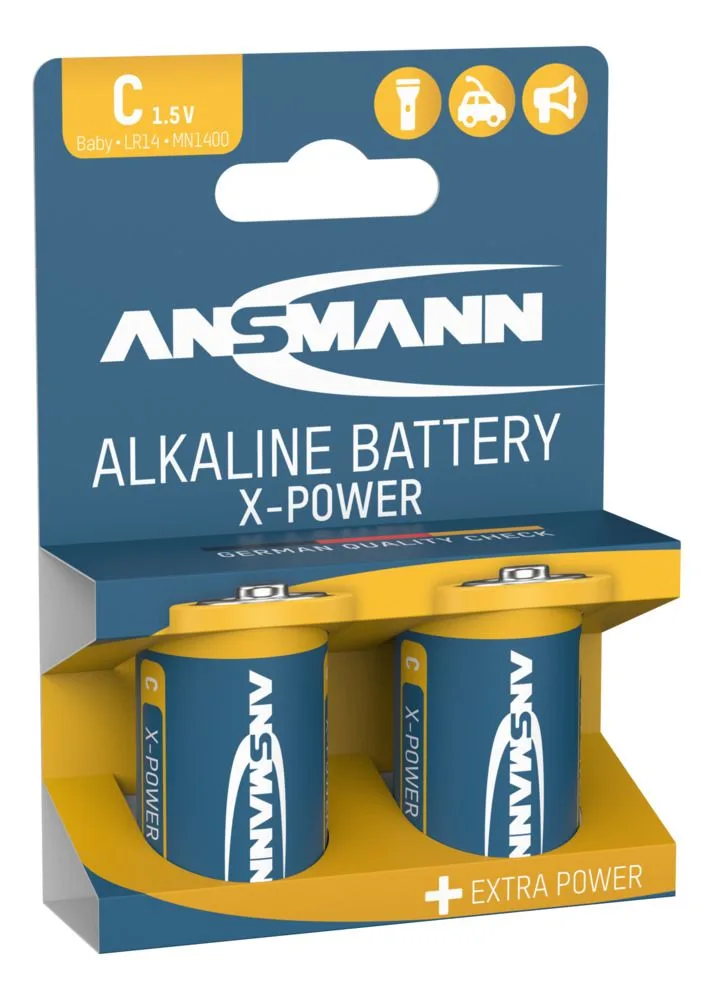 Baterie alkaliczne Ansmann X-Power C / LR14 2 szt. — zdjęcie 4