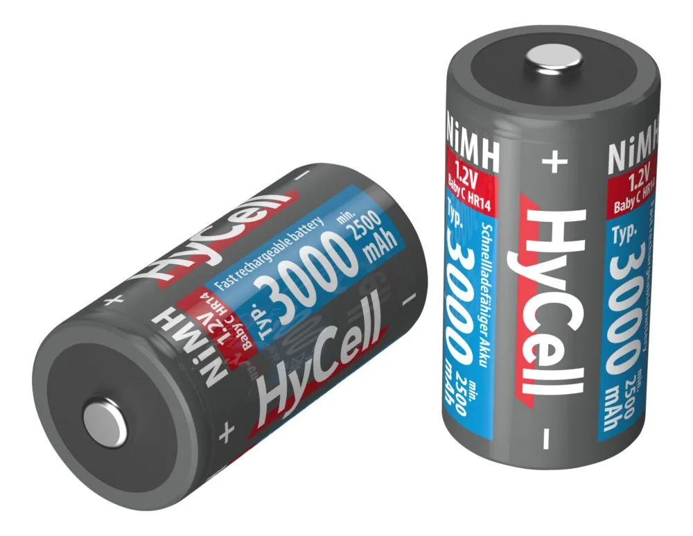 Akumulatory HyCell NiMH C/HR14 typ 3000, 2 szt — zdjęcie 2