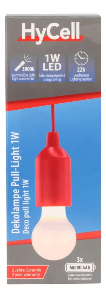 Żarówka LED HyCell PL1W, 25 lm, 3xAAA, czerwona — zdjęcie 4