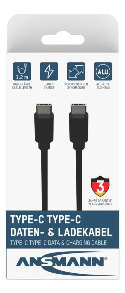 Kabel Ansmann USB-C Data and Charging 120 cm — zdjęcie 6