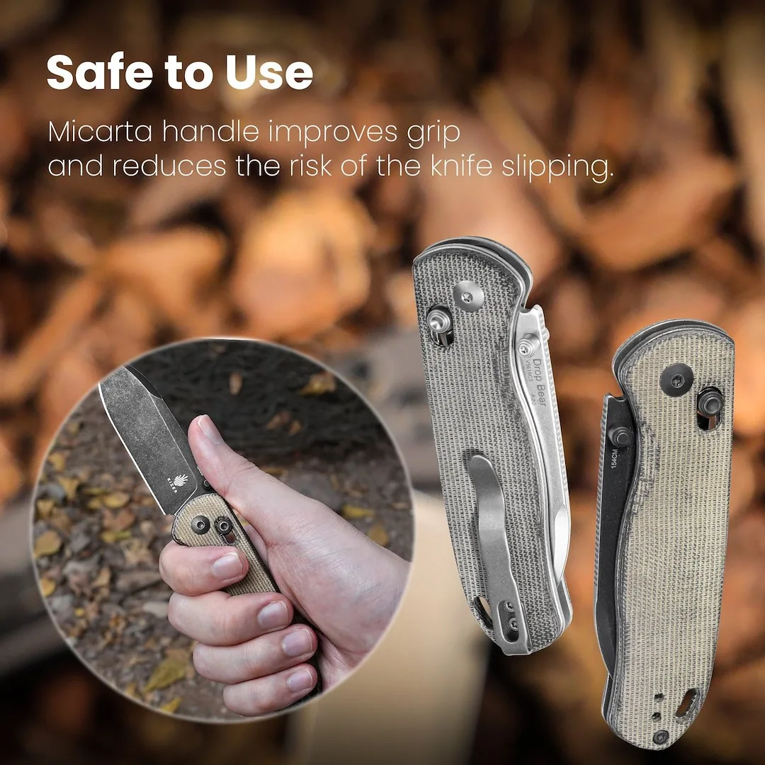 Nóż Kizer Drop Bear Micarta 154CM — zdjęcie 11