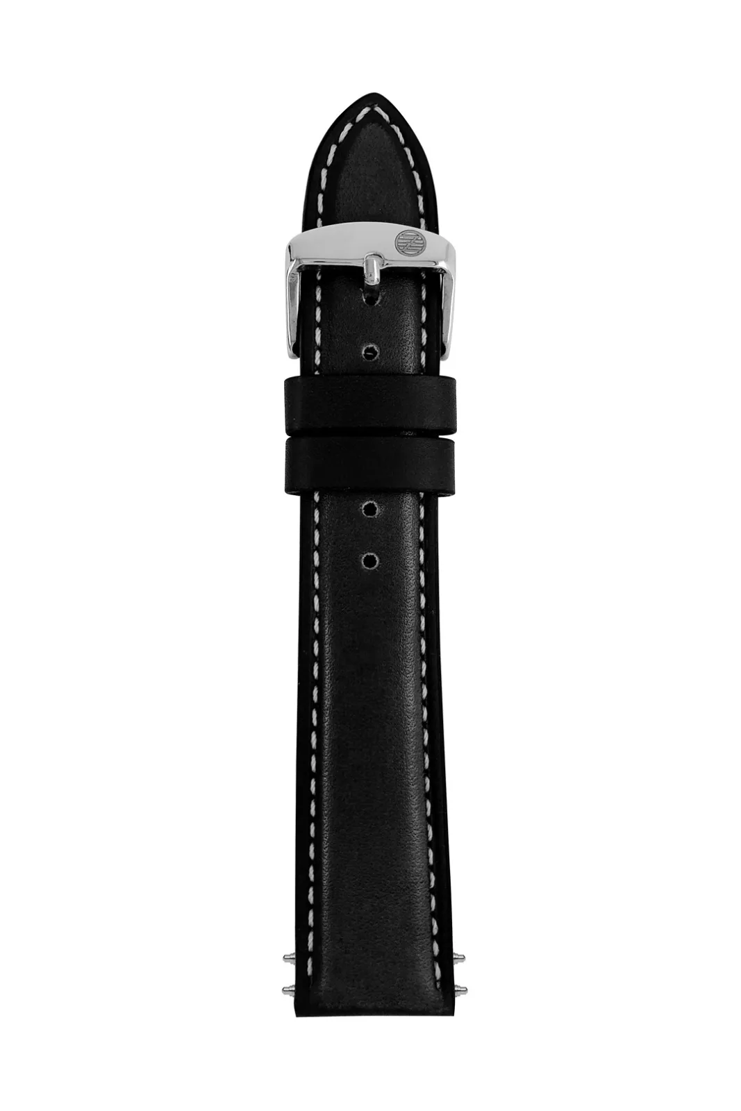 Pasek skórzany Zeppelin, czarny 20 mm — zdjęcie 1