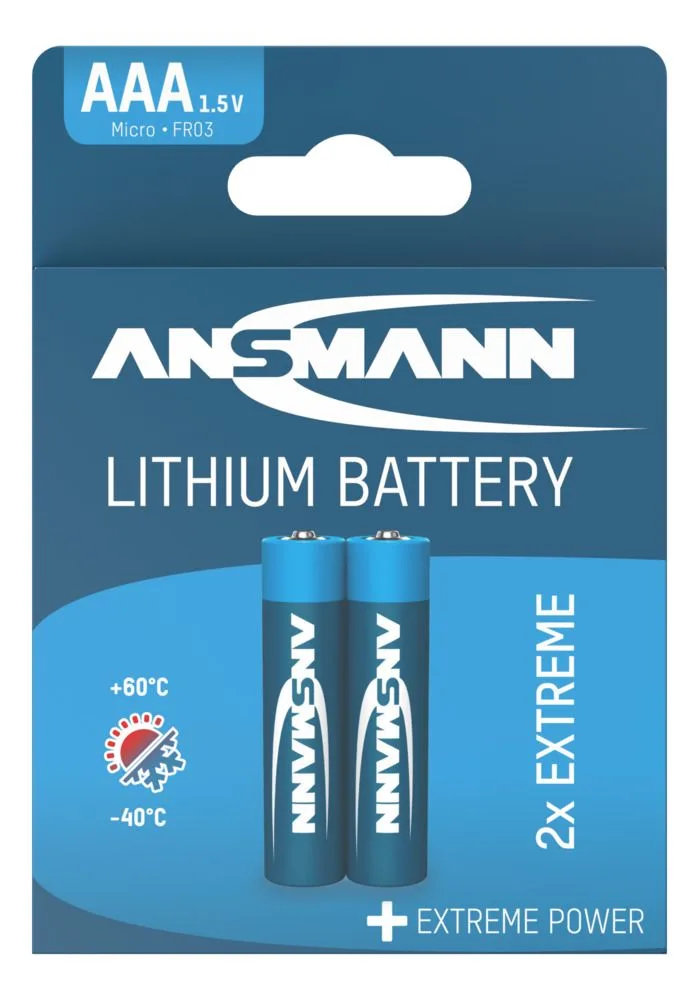 Baterie litowe Ansmann AAA / FR03 2 szt. — zdjęcie 1