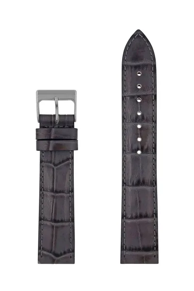 Pasek skórzany Zeppelin, szary 20 mm — zdjęcie 2