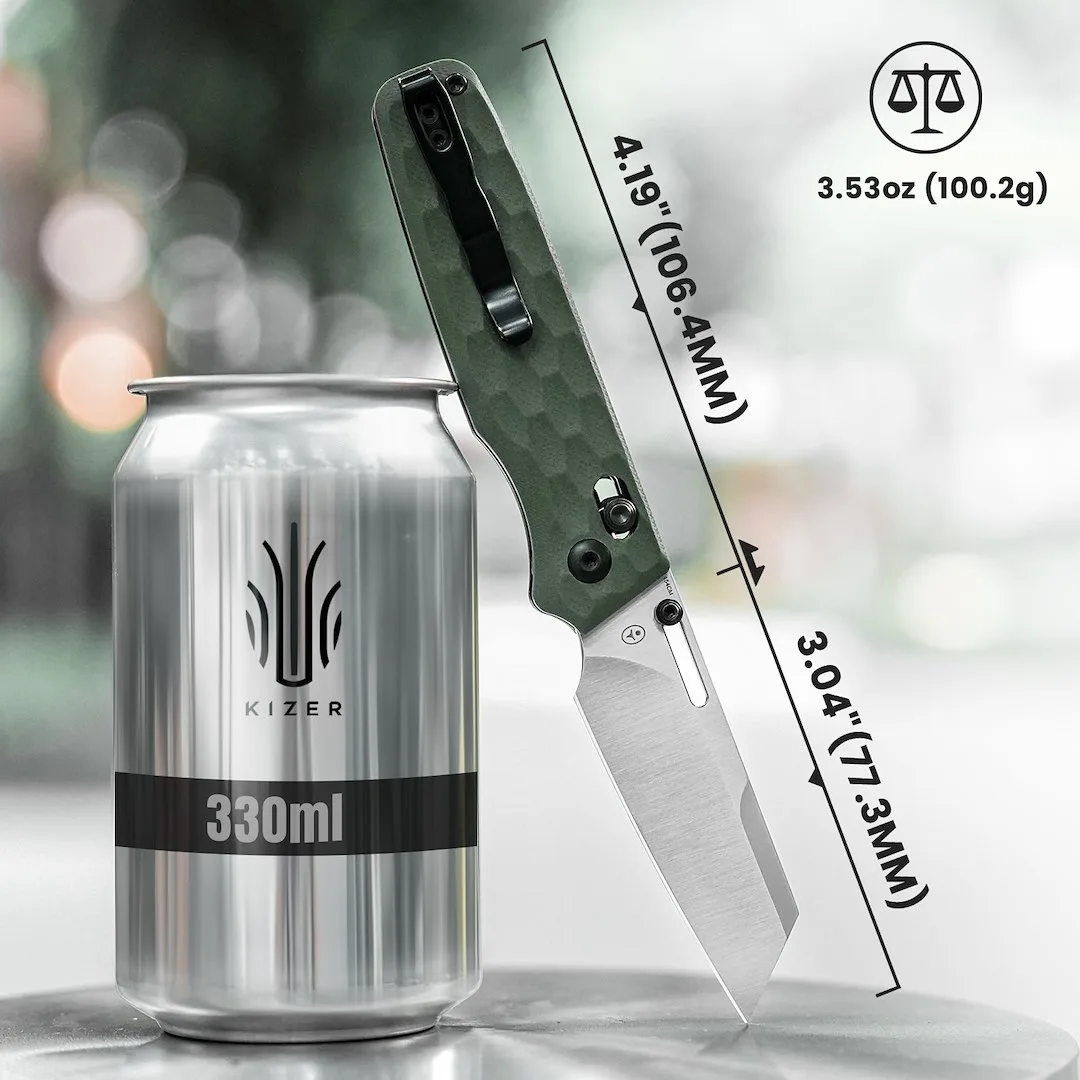 Nóż Kizer Task G10 OD Green 154CM — zdjęcie 16