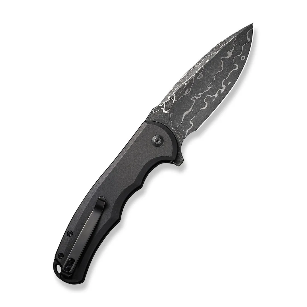 Nóż CIVIVI Button Lock Praxis Alu Black Damast — zdjęcie 2