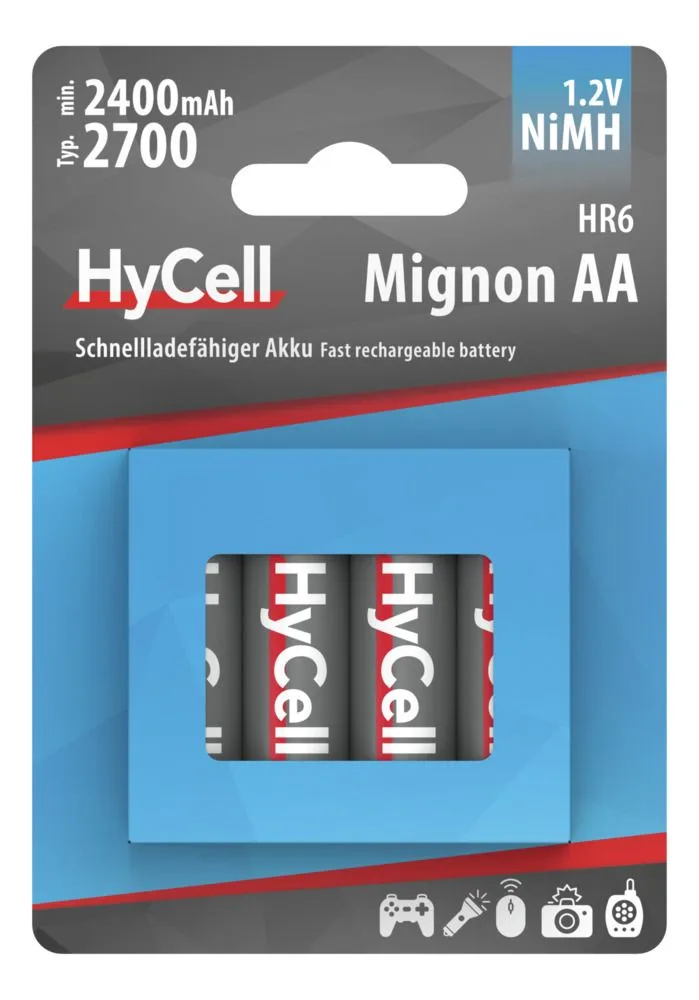 Akumulatory HyCell NiMH AA / HR6 typ 2700, 4 szt — zdjęcie 1