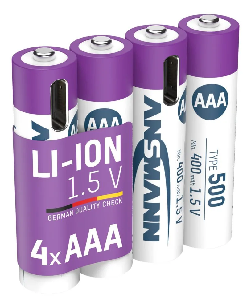 Akumulatory Ansmann Li-Ion AAA typ 500, 4 szt — zdjęcie 2