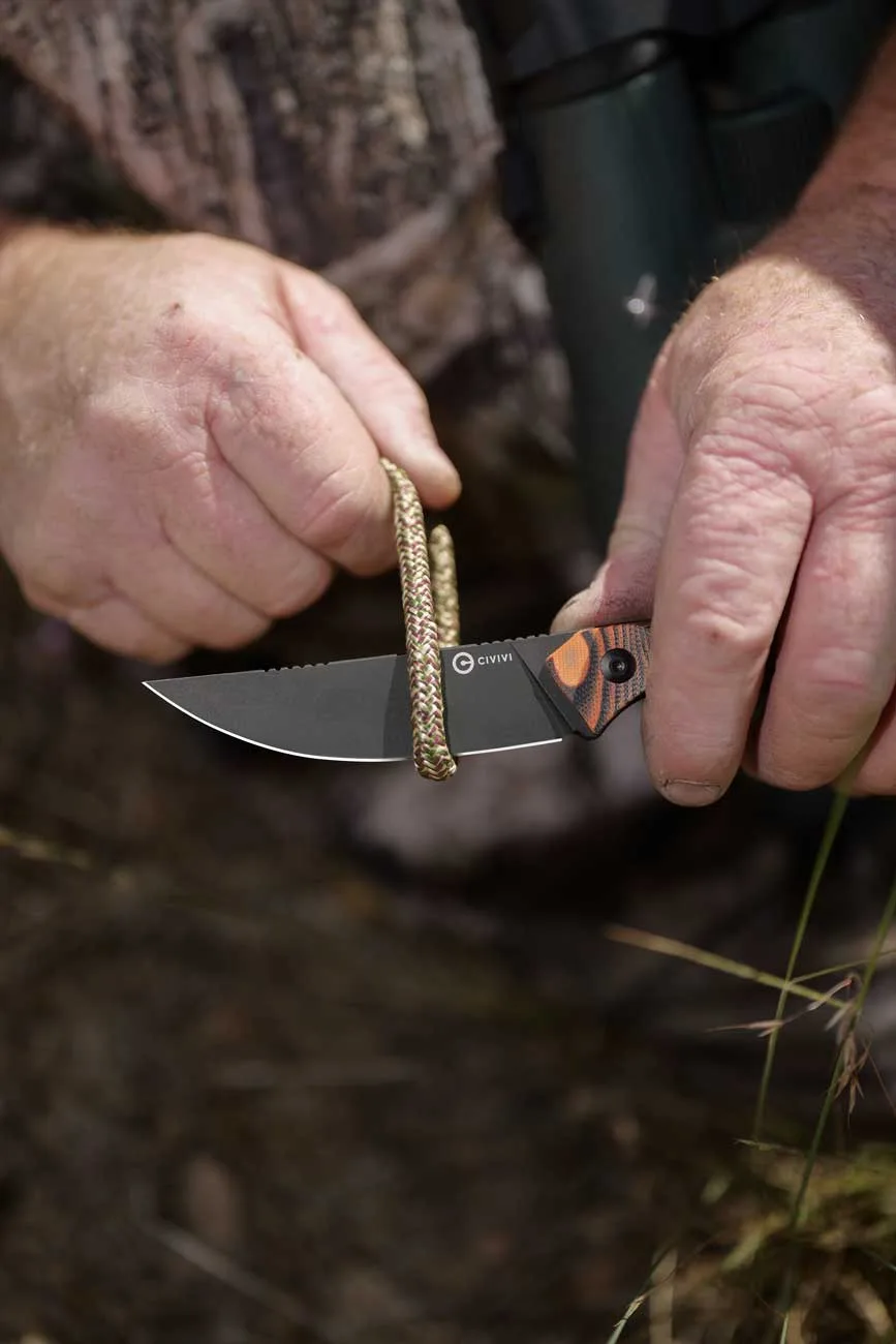 Nóż Civivi Carveth Fixed AEB-L Orange & Black G10 — zdjęcie 12