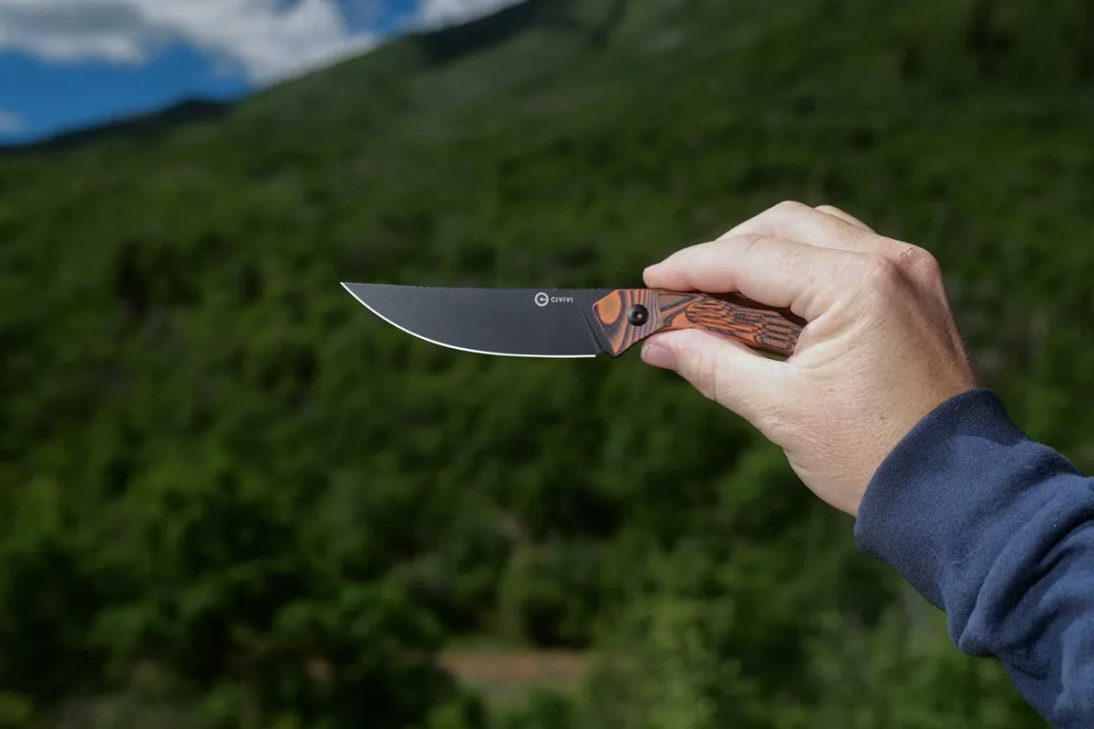 Nóż Civivi Carveth Fixed AEB-L Orange & Black G10 — zdjęcie 13
