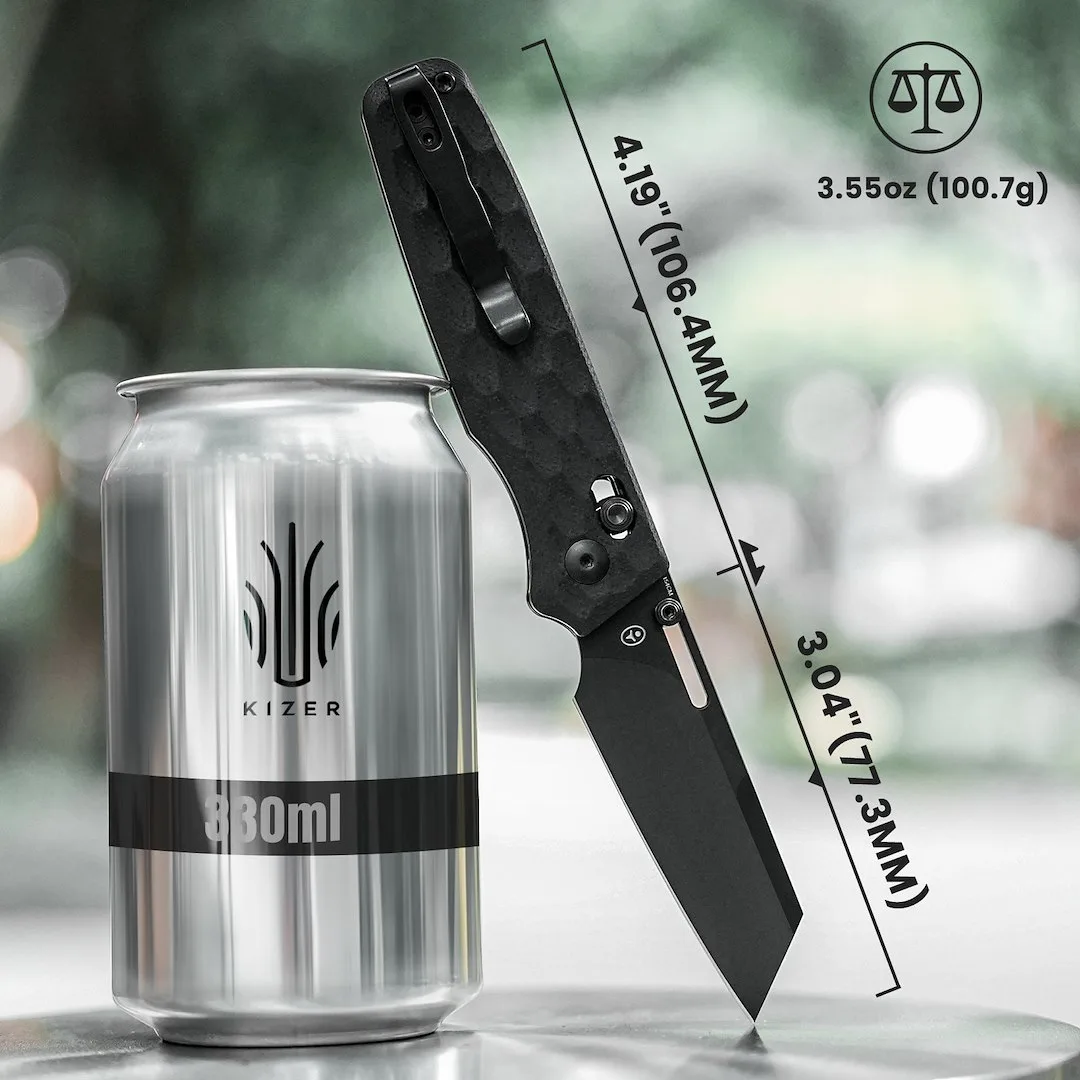 Nóż Kizer Task G10 Black 154CM — zdjęcie 15