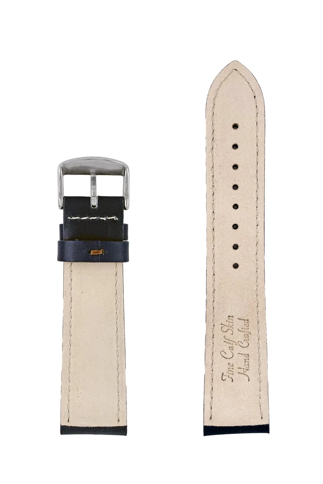 Pasek skórzany Zeppelin, niebieski 22 mm — zdjęcie 3