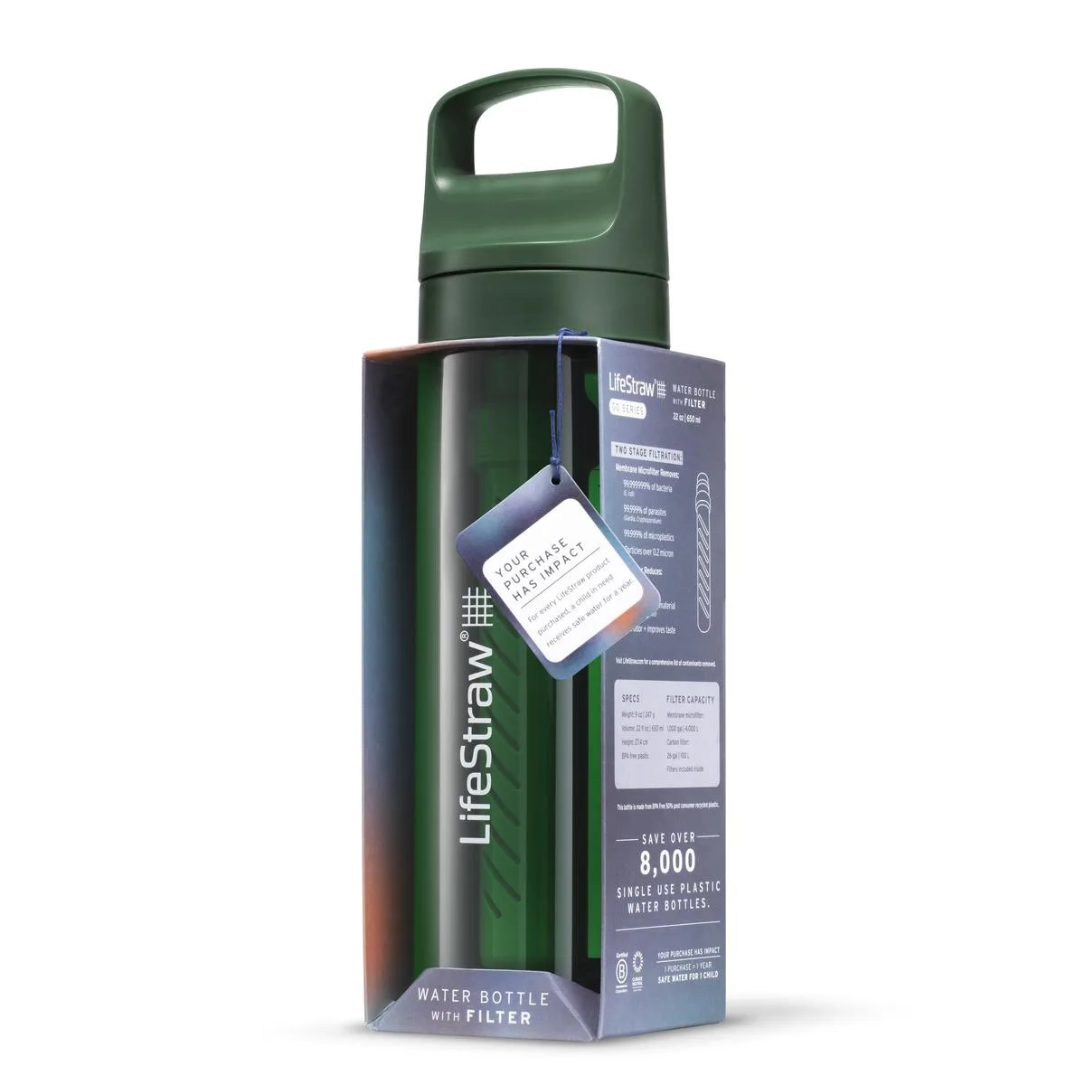 Butelka z filtrem LifeStraw Go 2.0 T.Green 650ml — zdjęcie 2