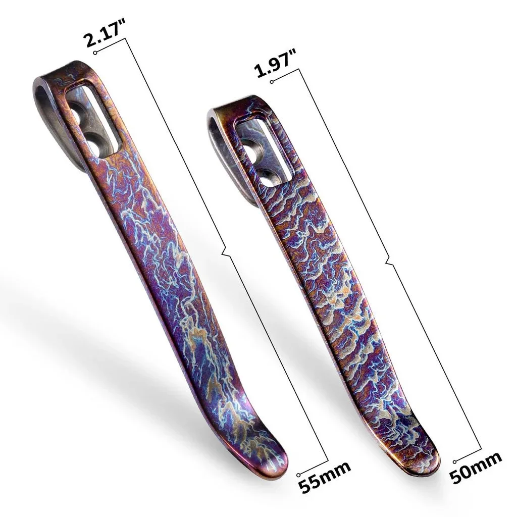 4 klipsy CIVIVI Flamed Titanium 50/55 — zdjęcie 3