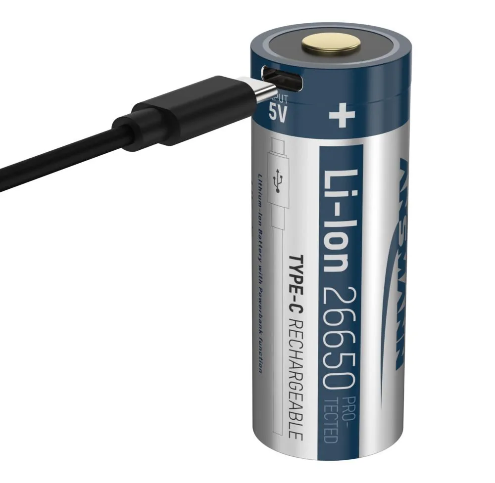 Akumulator Ansmann Li-Ion 26650 typ 5100 z USB-C — zdjęcie 4