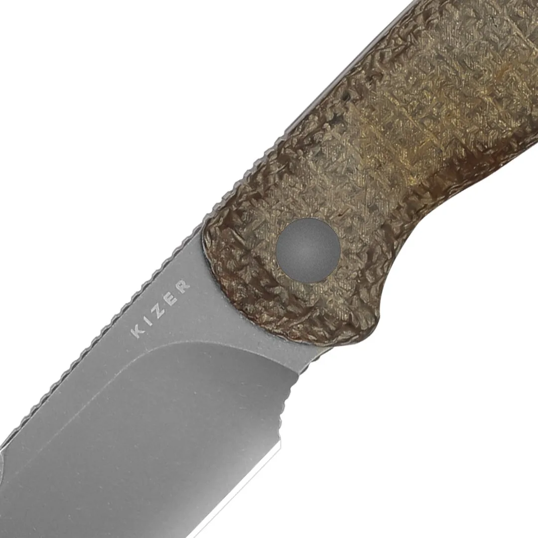 Nóż Kizer Drop Bear Fix Burlap Micarta 14C28N — zdjęcie 6