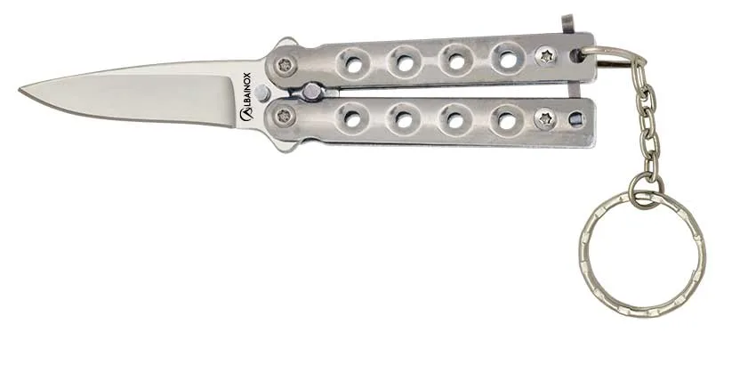 Nóż Brelok Albainox 02249 Balisong Silver