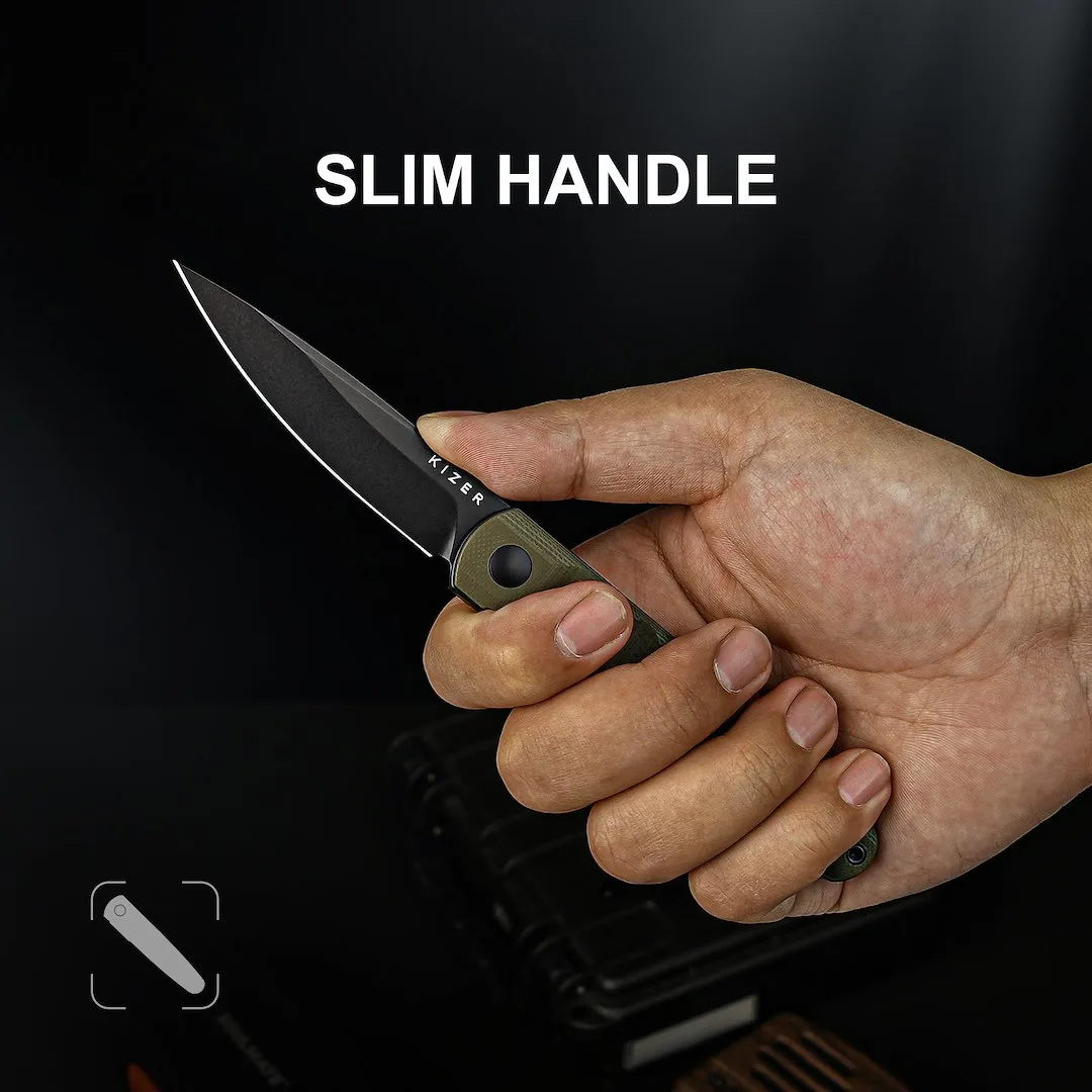 Nóż Kizer Bamboo G10 OD Green Nitro-V — zdjęcie 13