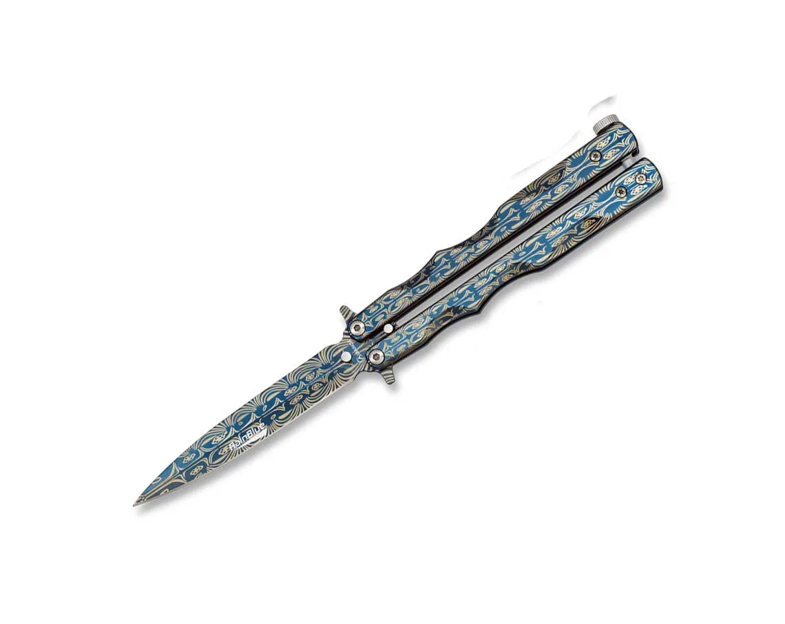 Nóż Albainox 02140 Rainblue Laser Balisong — zdjęcie 1