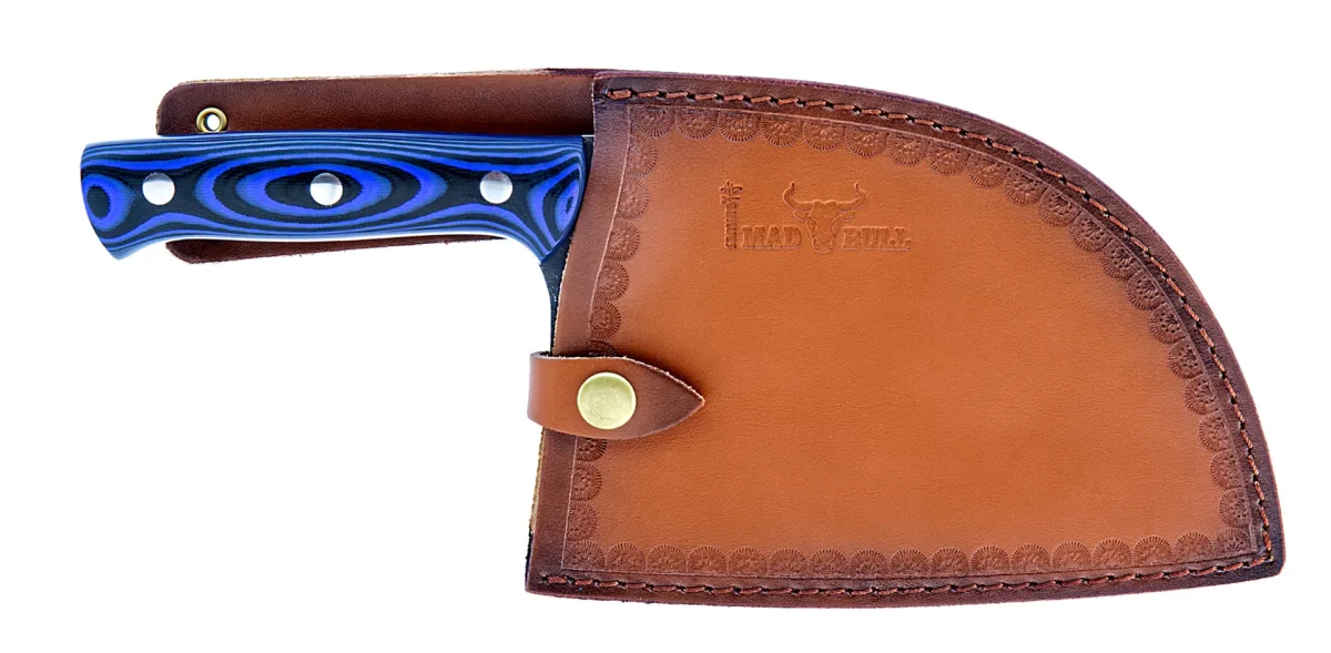 Nóż kuchenny Serb Samura Mad Bull 18 cm, niebieski — zdjęcie 3