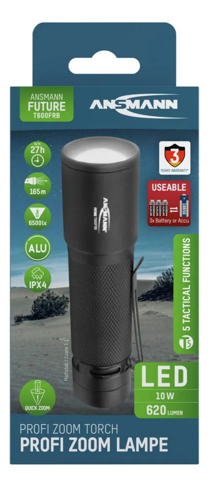 Latarka Ansmann LED T600FRB, 620 lm, 18650/3xAAA — zdjęcie 8