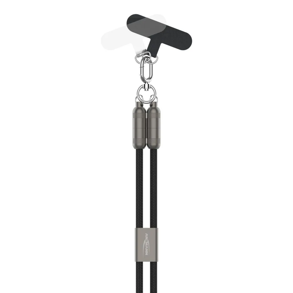 Kabel smyczkowy Ansmann USB-C/C,60W,120 cm,czarny — zdjęcie 1