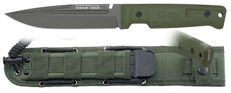 Nóż K25 32756 Tactical Green Rubber TC