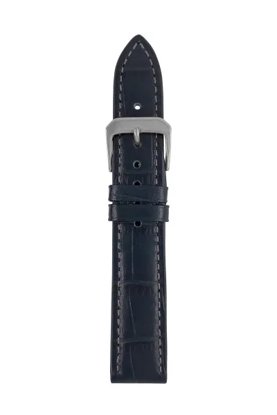 Pasek skórzany Zeppelin, czarny 18 mm — zdjęcie 1