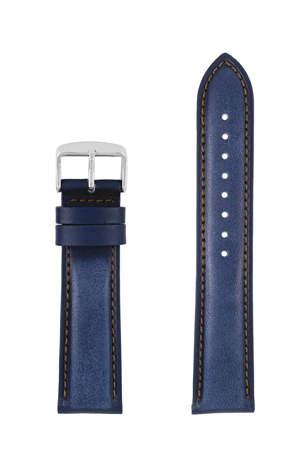 Pasek skórzany Zeppelin, niebieski 22 mm — zdjęcie 2