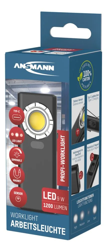 Lampa warsztatowa Ansmann WL1200R,1200lm, aku — zdjęcie 5