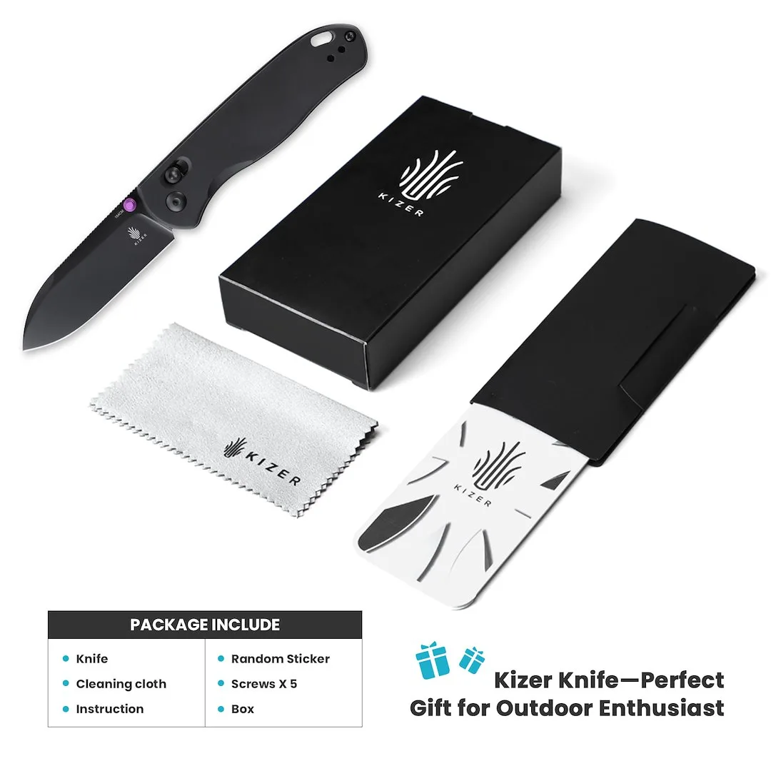 Nóż Kizer Drop Bear Black Aluminum 154CM — zdjęcie 8