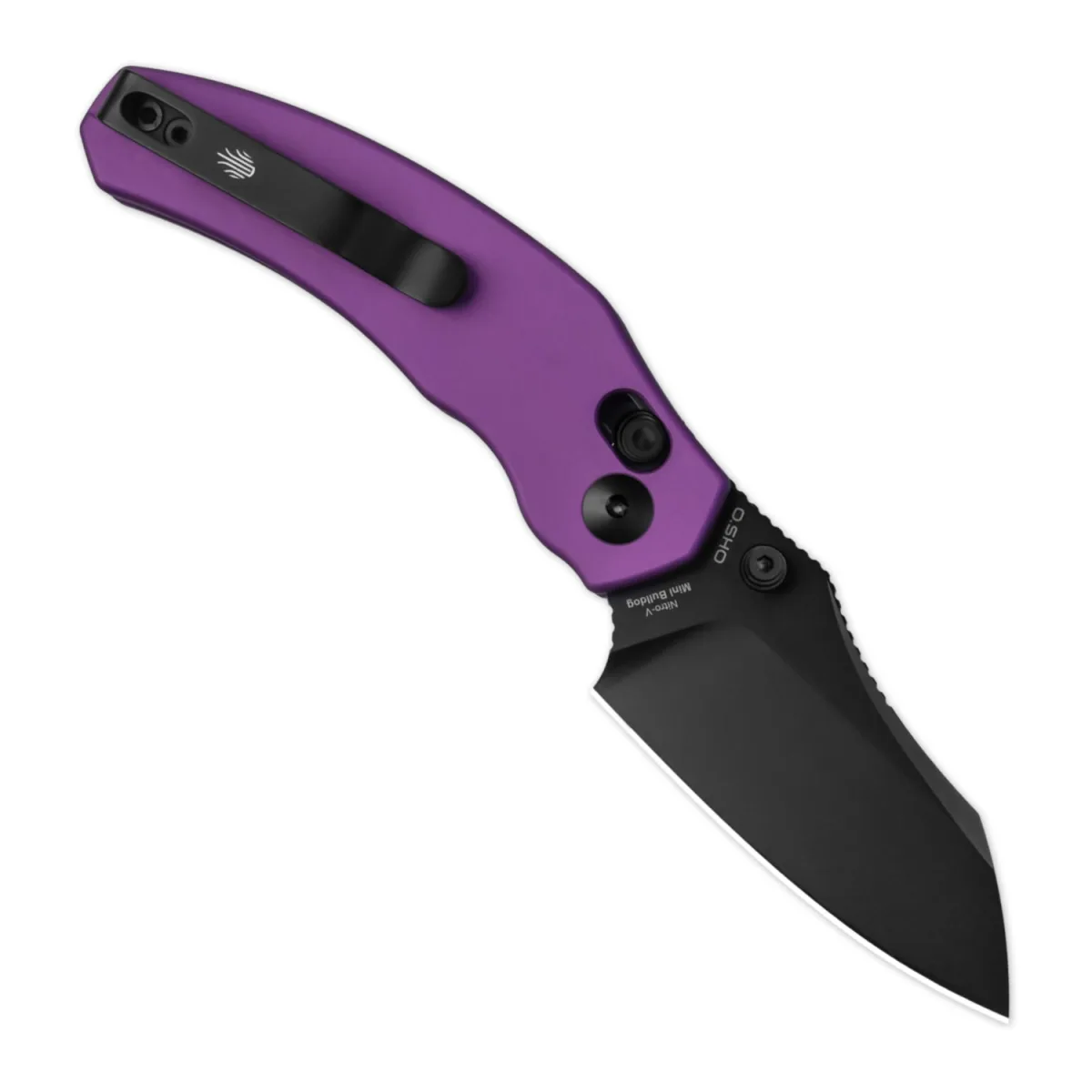 Nóż Kizer Mini Bulldog Purple Aluminum Nitro-V — zdjęcie 2