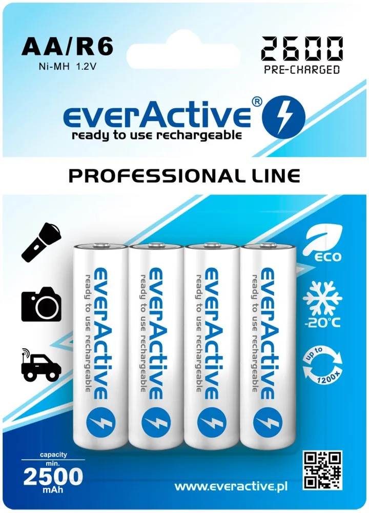 Akumulatorki everActive R6/AA 2600 mAh, 4 szt. — zdjęcie 1