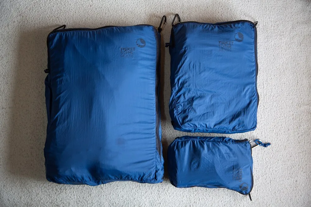 Zestaw 3 organizerów podróżnych TTTM Lightest Blue — zdjęcie 2