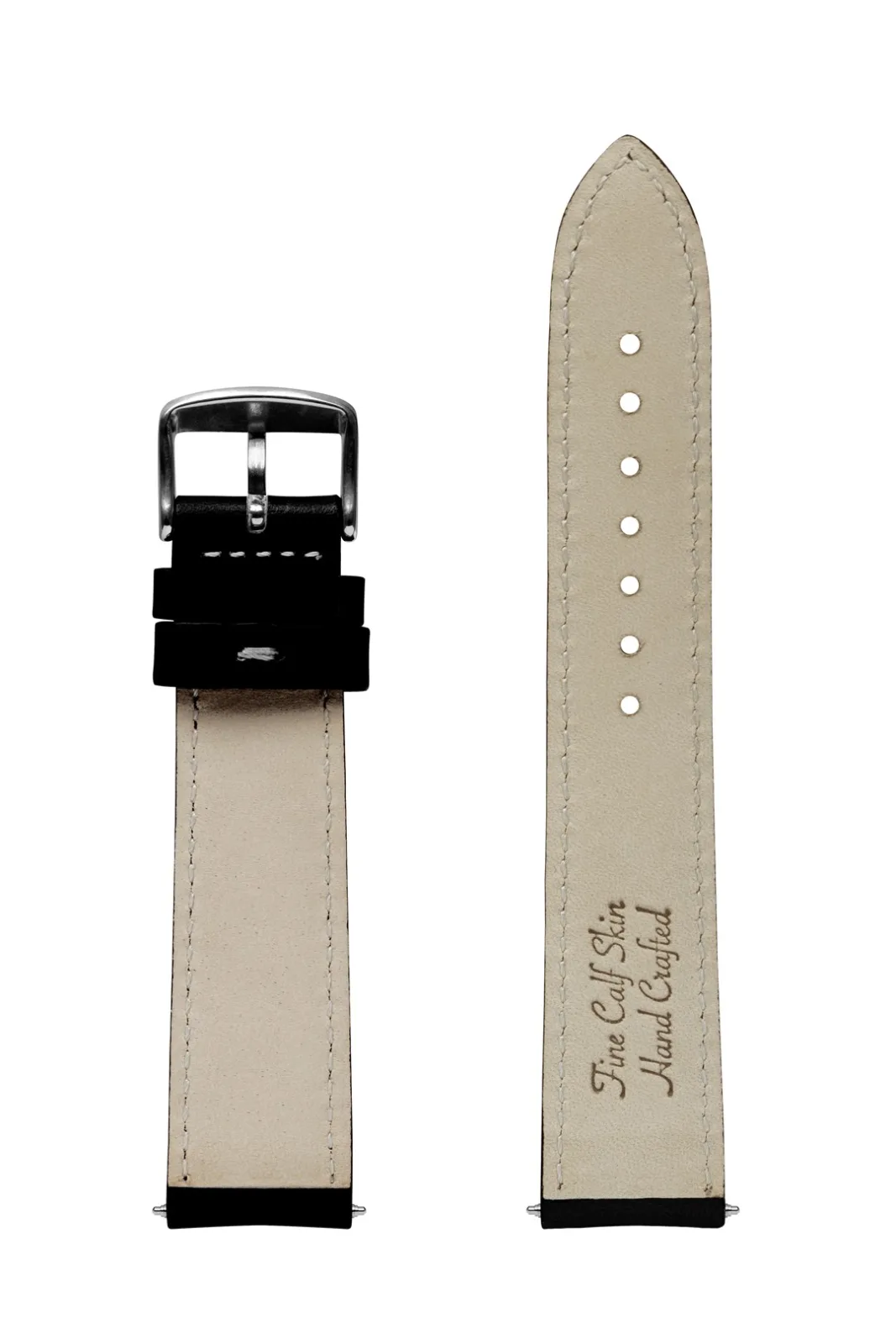 Pasek skórzany Zeppelin, czarny 20 mm — zdjęcie 3