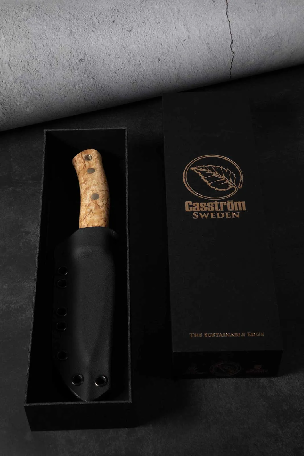 Nóż Casström No.10 SFK Curly Birch Sleipner Kydex — zdjęcie 7