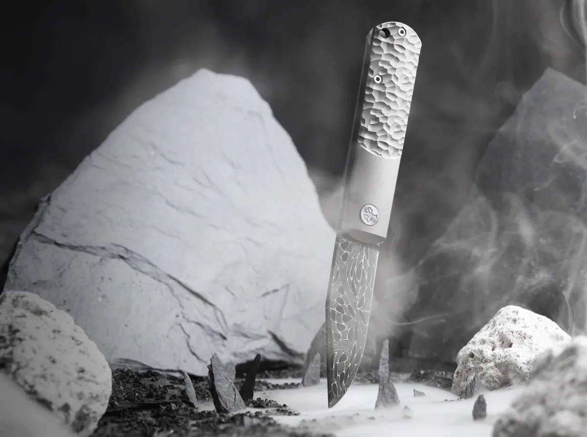 Nóż Böker Solingen BRLW Meteorite Damast — zdjęcie 7