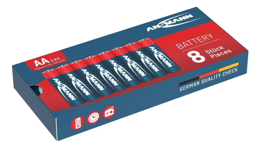 Baterie alkaliczne Ansmann AA / LR6, 8 szt. — zdjęcie 1