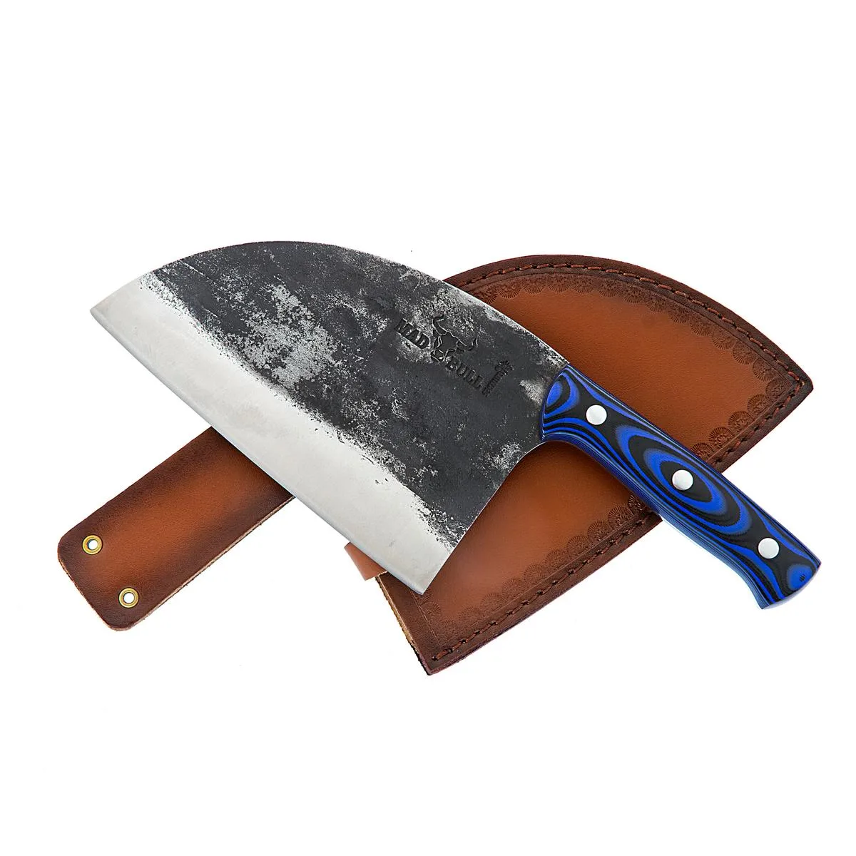 Nóż kuchenny Serb Samura Mad Bull 18 cm, niebieski — zdjęcie 1