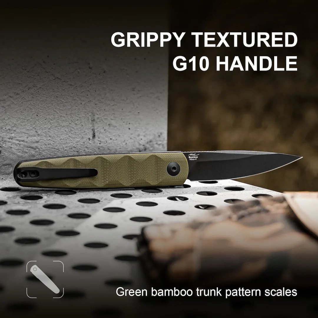 Nóż Kizer Bamboo G10 OD Green Nitro-V — zdjęcie 10