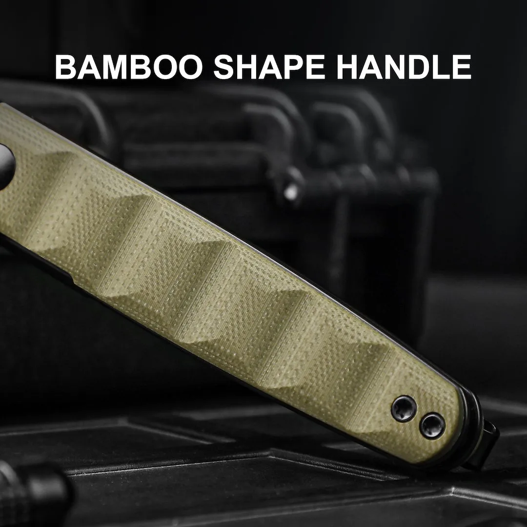Nóż Kizer Bamboo G10 OD Green Nitro-V — zdjęcie 16