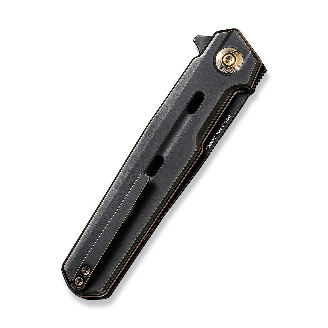 Nóż WE Knife Navo CPM-20CV Bronze & Black Titanium — zdjęcie 5
