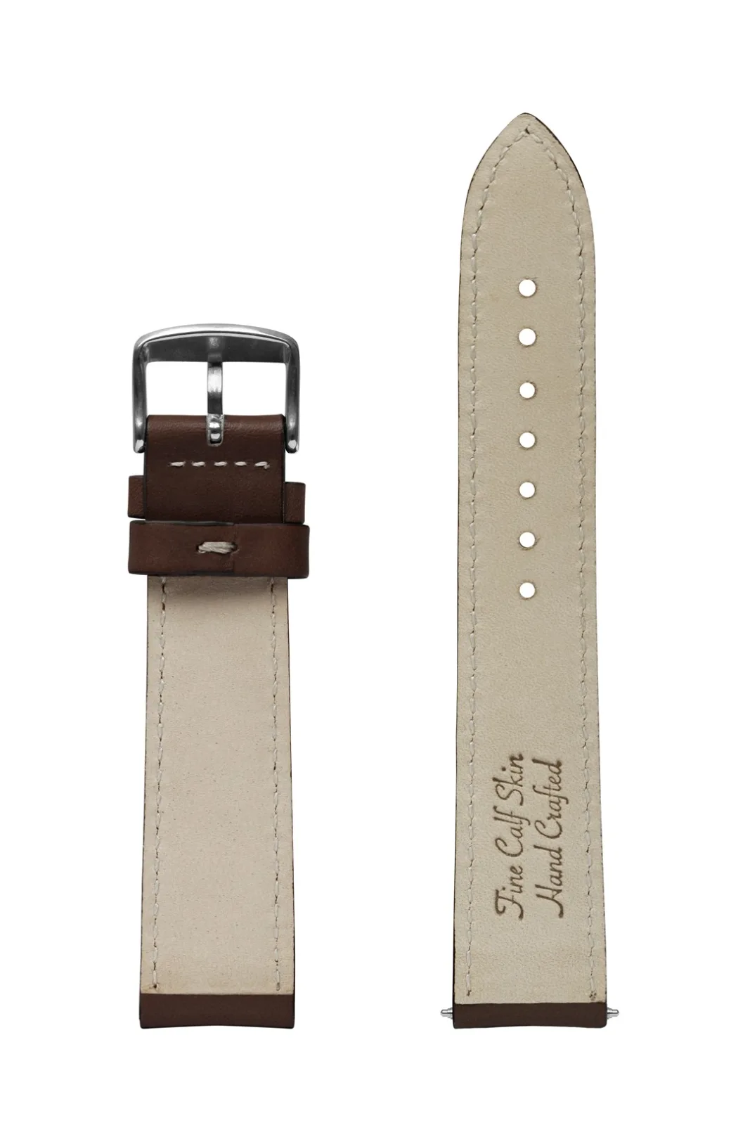 Pasek skórzany Zeppelin, ciemnobrązowy 20 mm — zdjęcie 3
